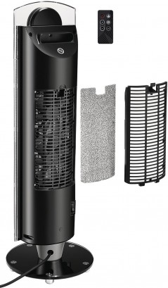 86525 Keramik Heizlfter Tower electronic / Schwarz-Silber