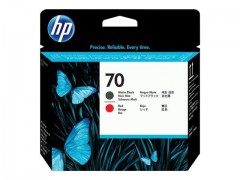 HP No 70 Ink Cart/Matte Black+Red Printh