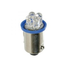 BA9S, T4W LED-Lampe, 24V, 4 blaue LEDs, 2 St. im Blister